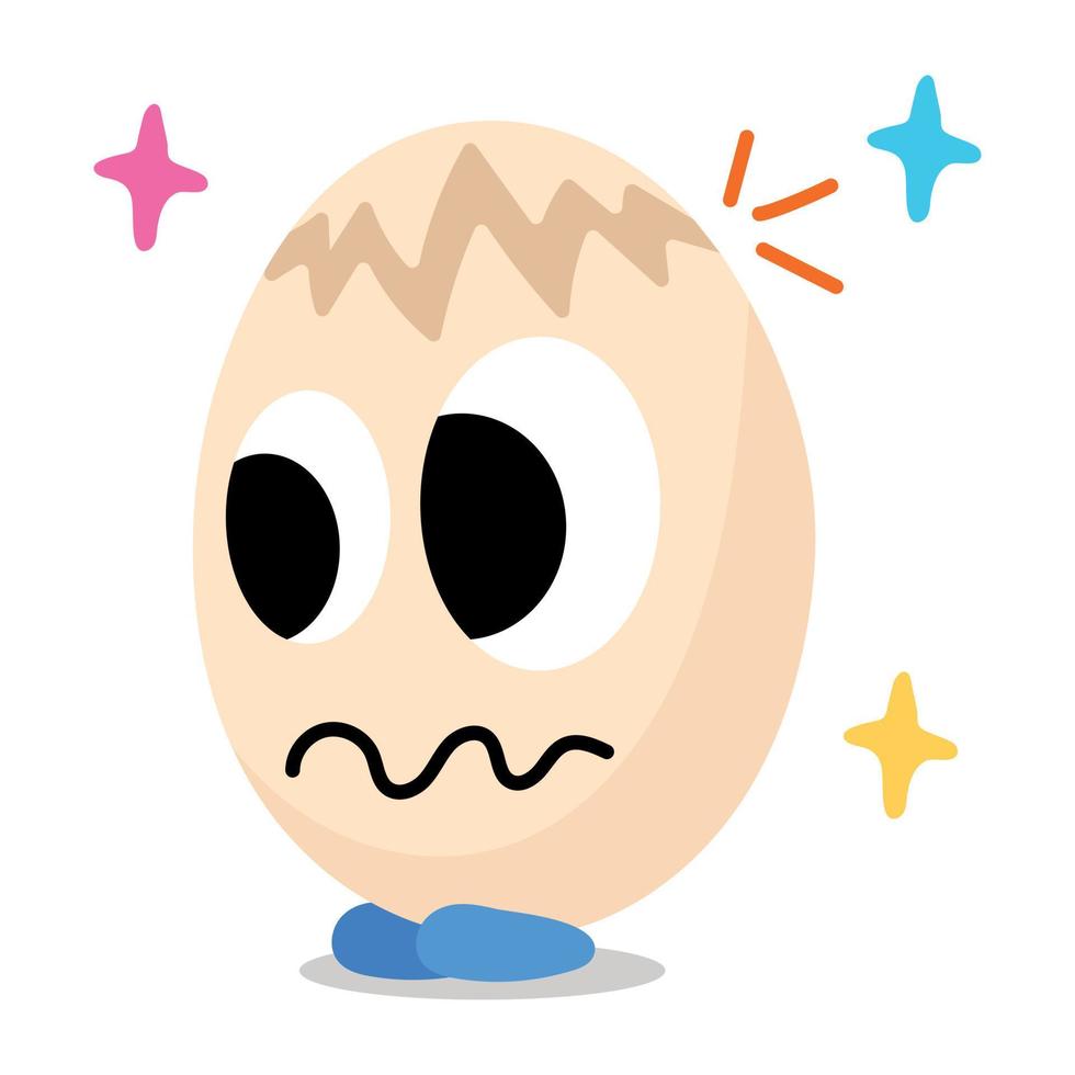 Trendy Broken Egg vector