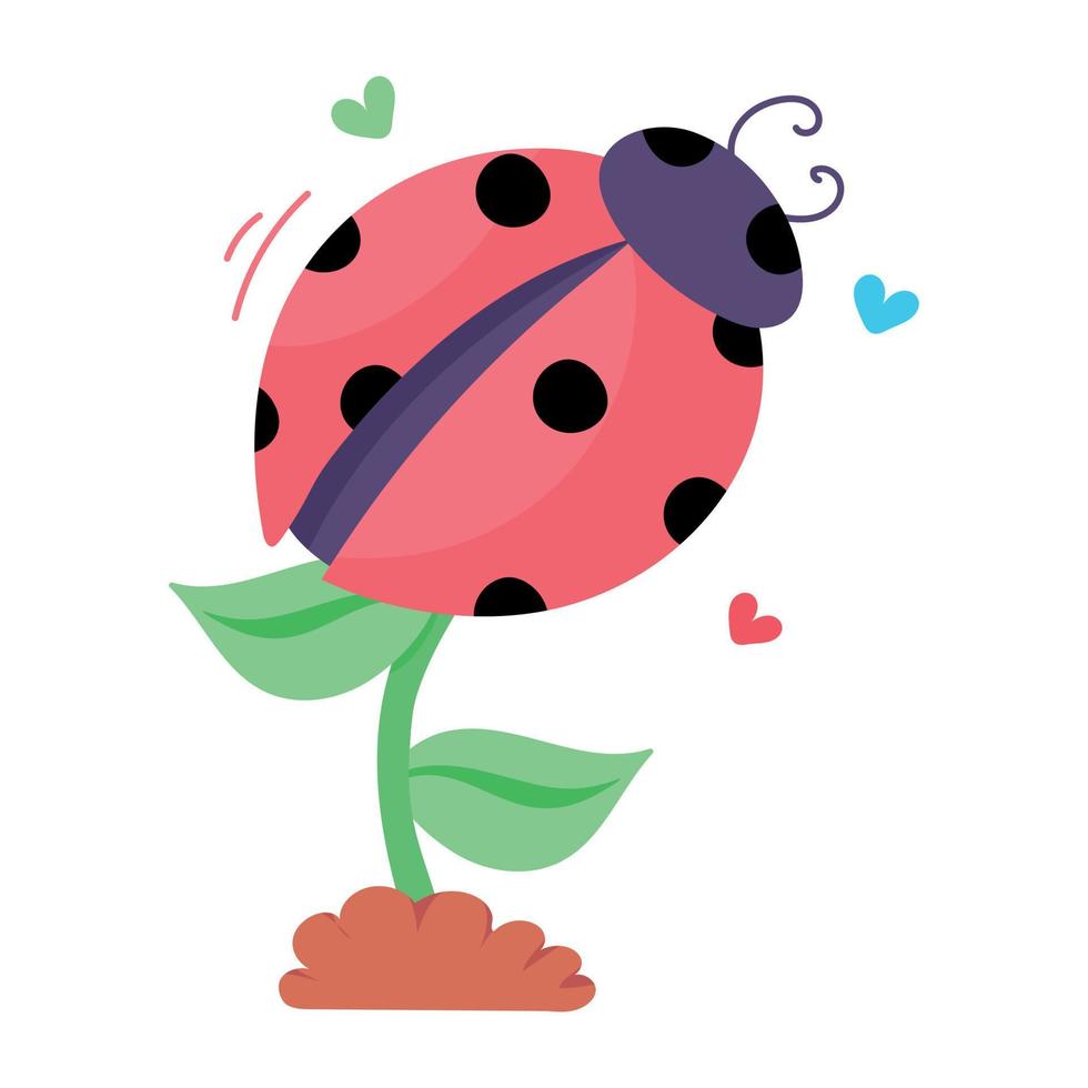 Trendy Ladybug  Concepts vector