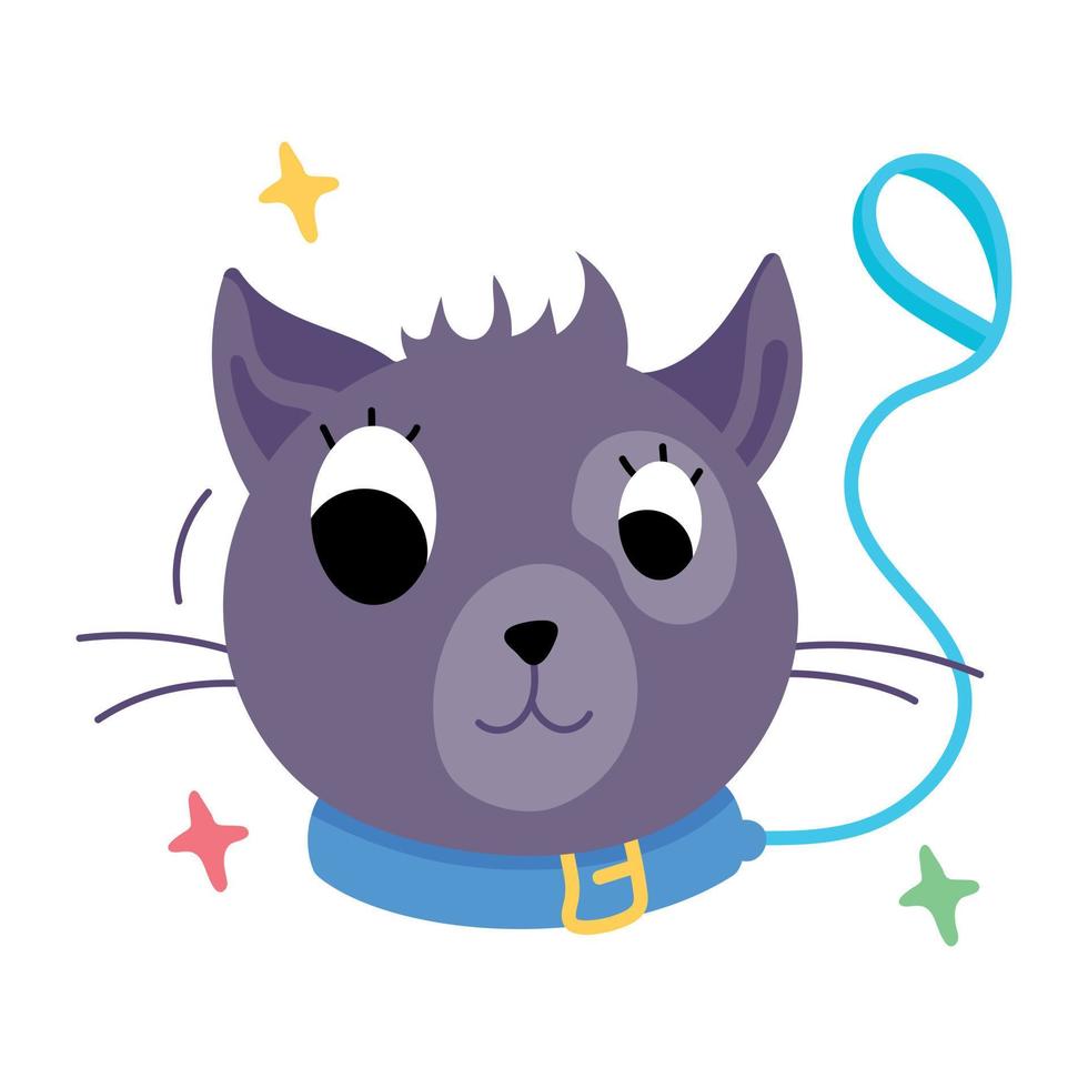Trendy Cute Kitten vector