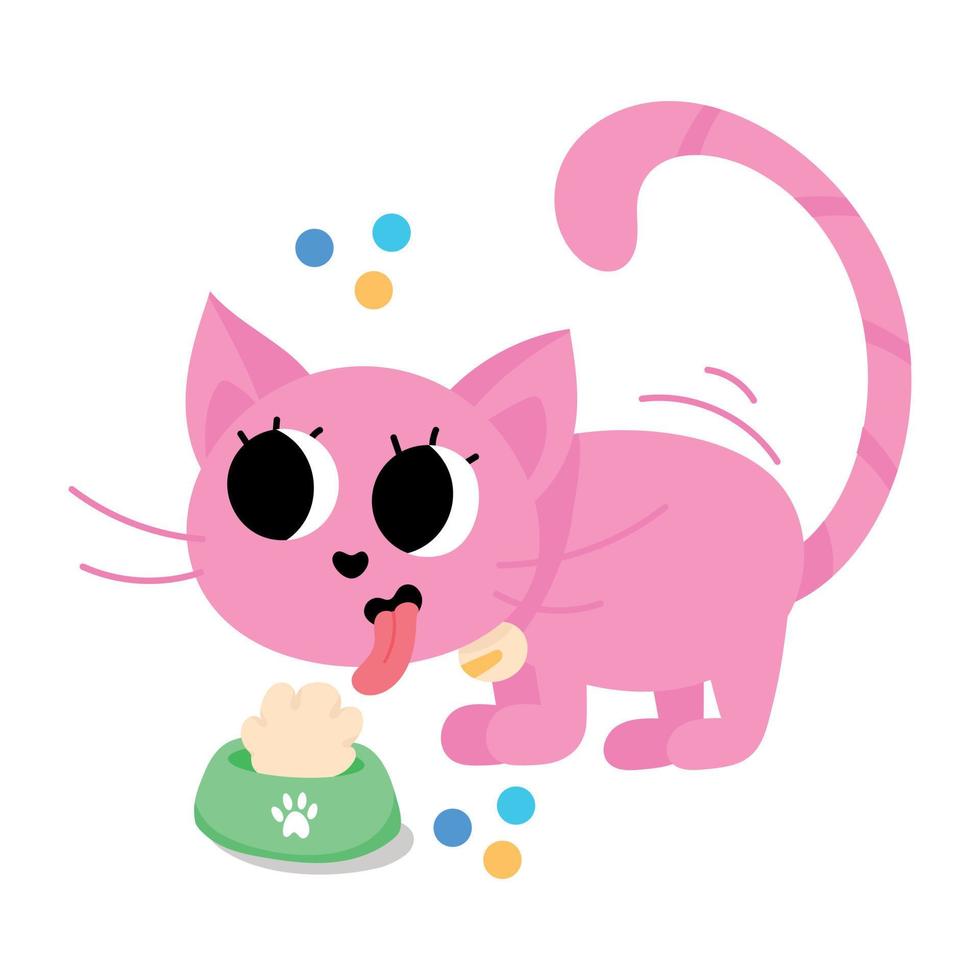 Trendy Kitten Food vector