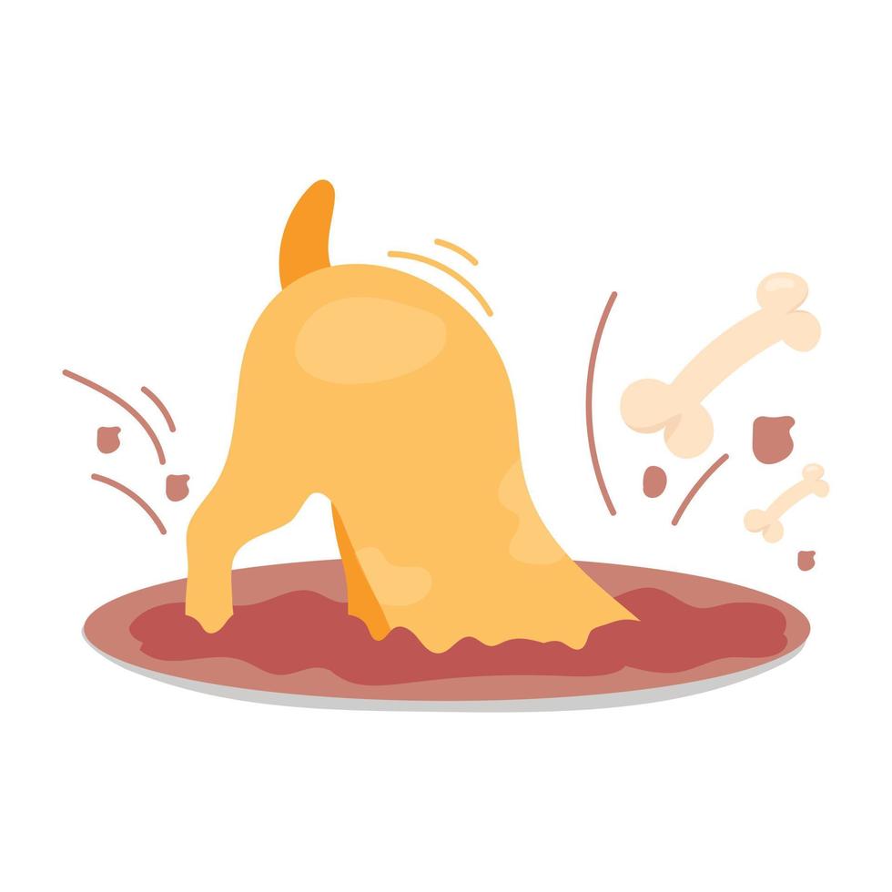 Trendy Dog Digging vector