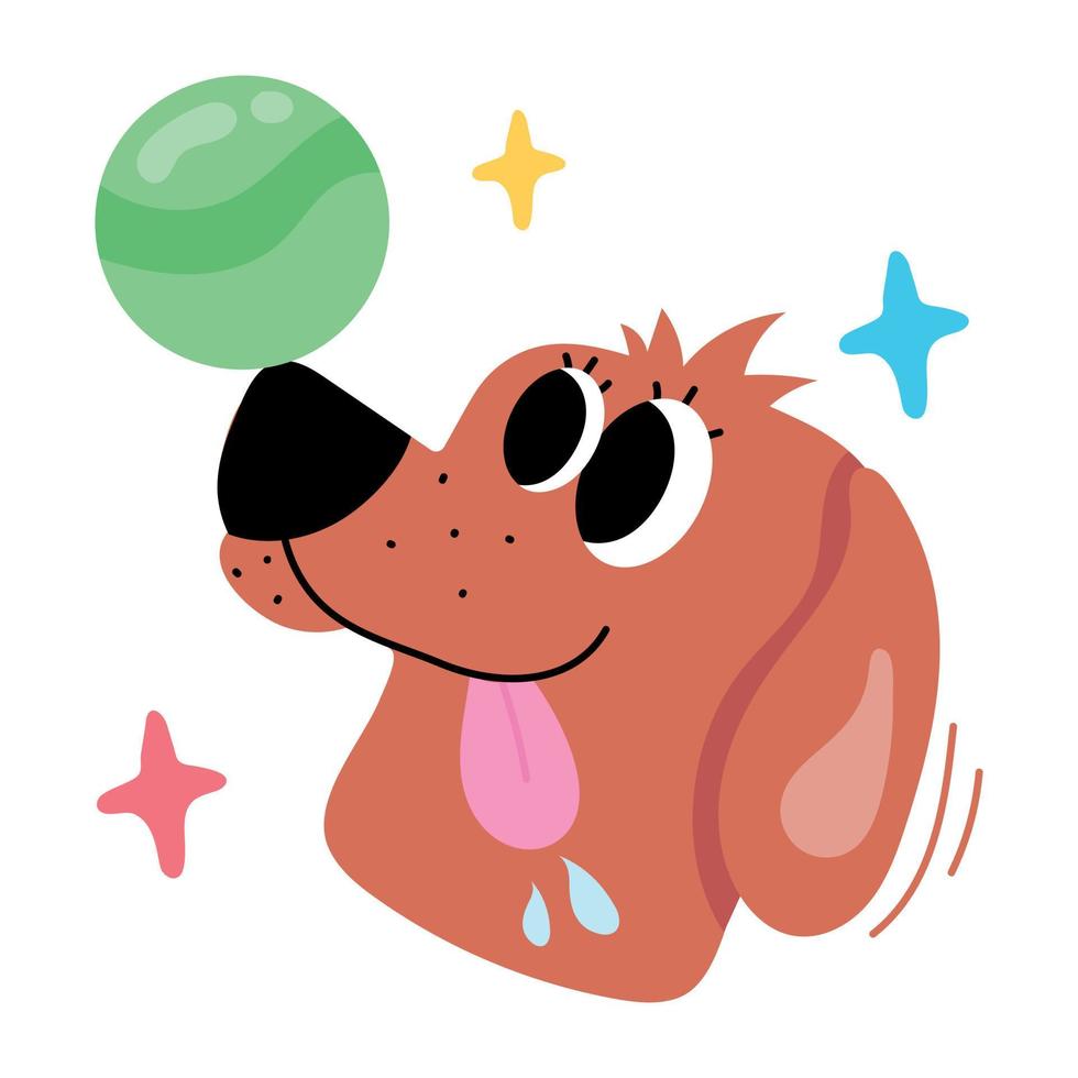 Trendy Dog Playing vector