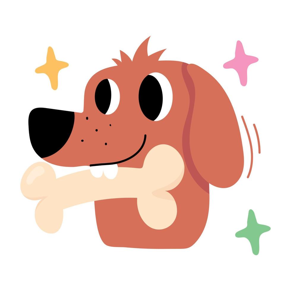 Trendy Dog Bone vector