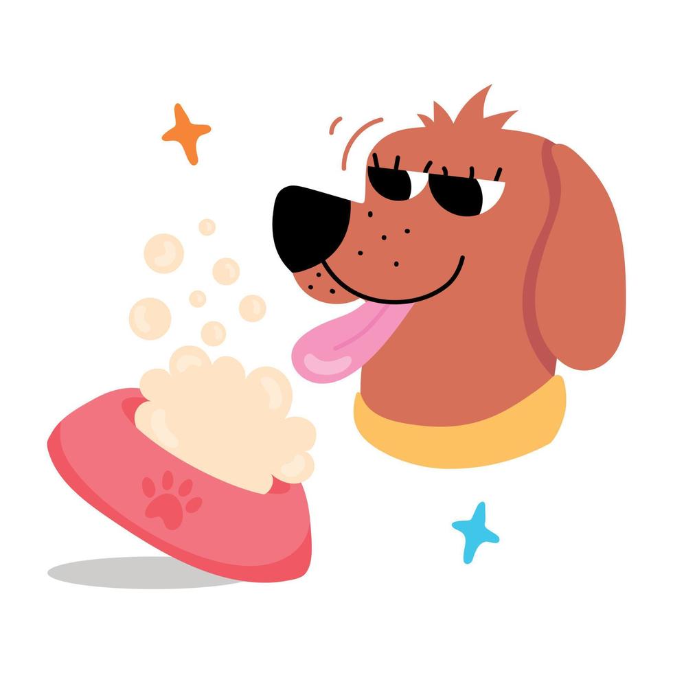 Trendy Puppy Food vector