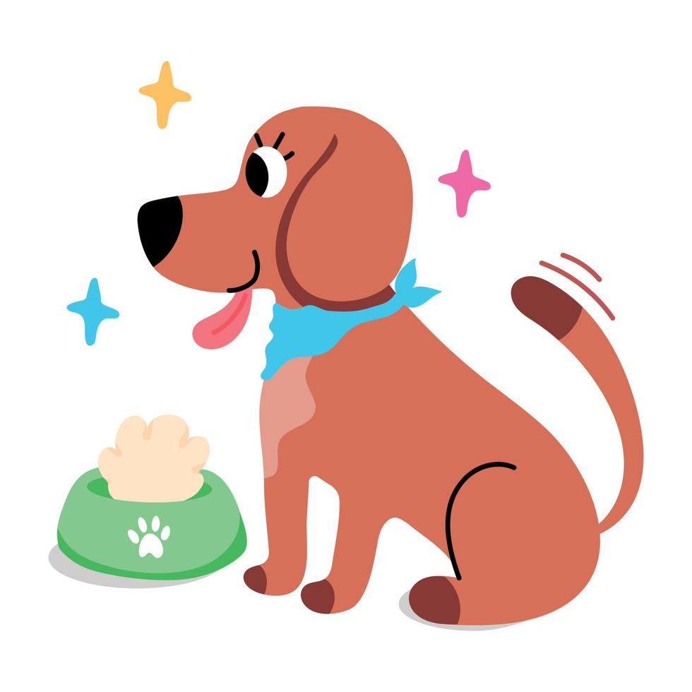 Trendy Cute Puppy vector