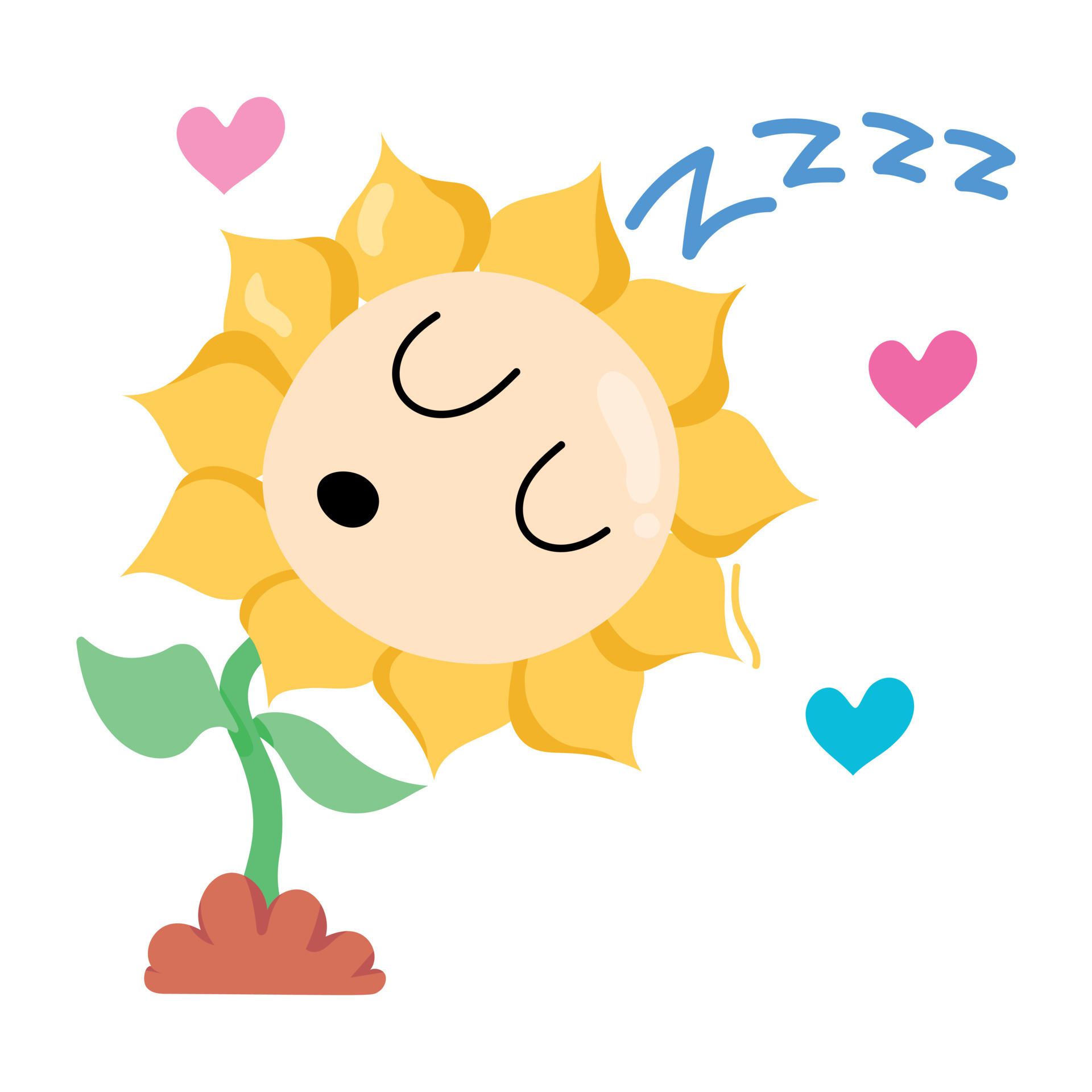 Trendy Sleepy Flower 16841287 Vector Art at Vecteezy