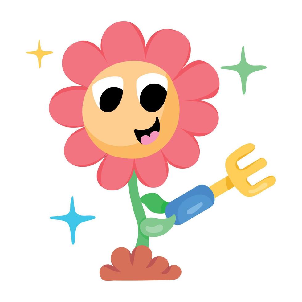 Trendy Sleepy Flower 16841300 Vector Art at Vecteezy