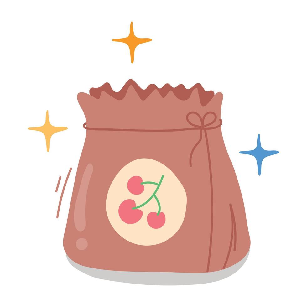 Trendy Cherries Bag vector