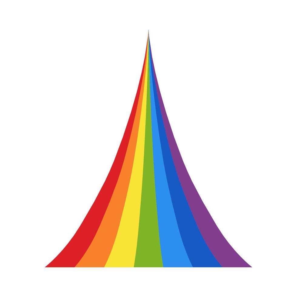 Rainbow in flat style isolated vector