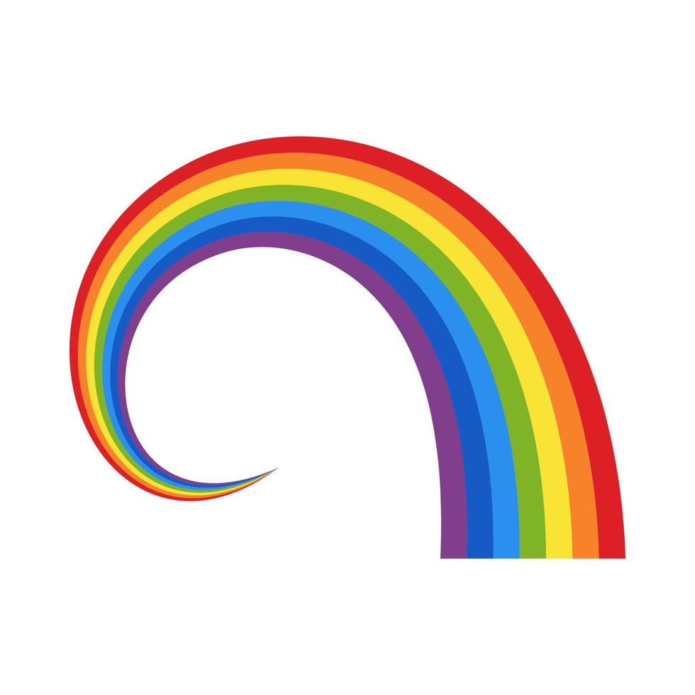 Rainbow in flat style isolated vector