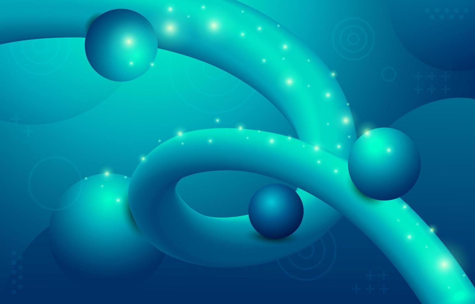 3D Blue Green Background vector