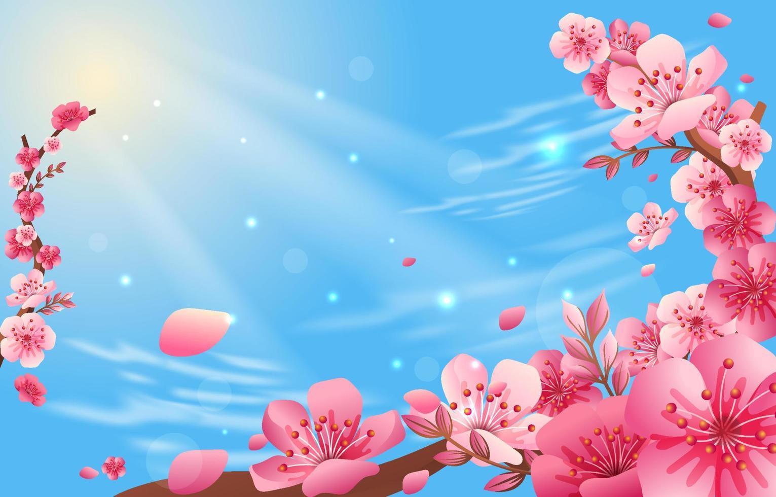 Peach Blossom Background vector