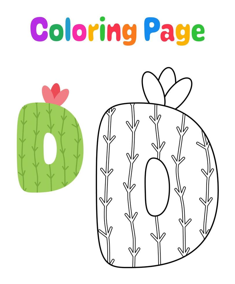 Coloring page with Alphabet D for kids vector