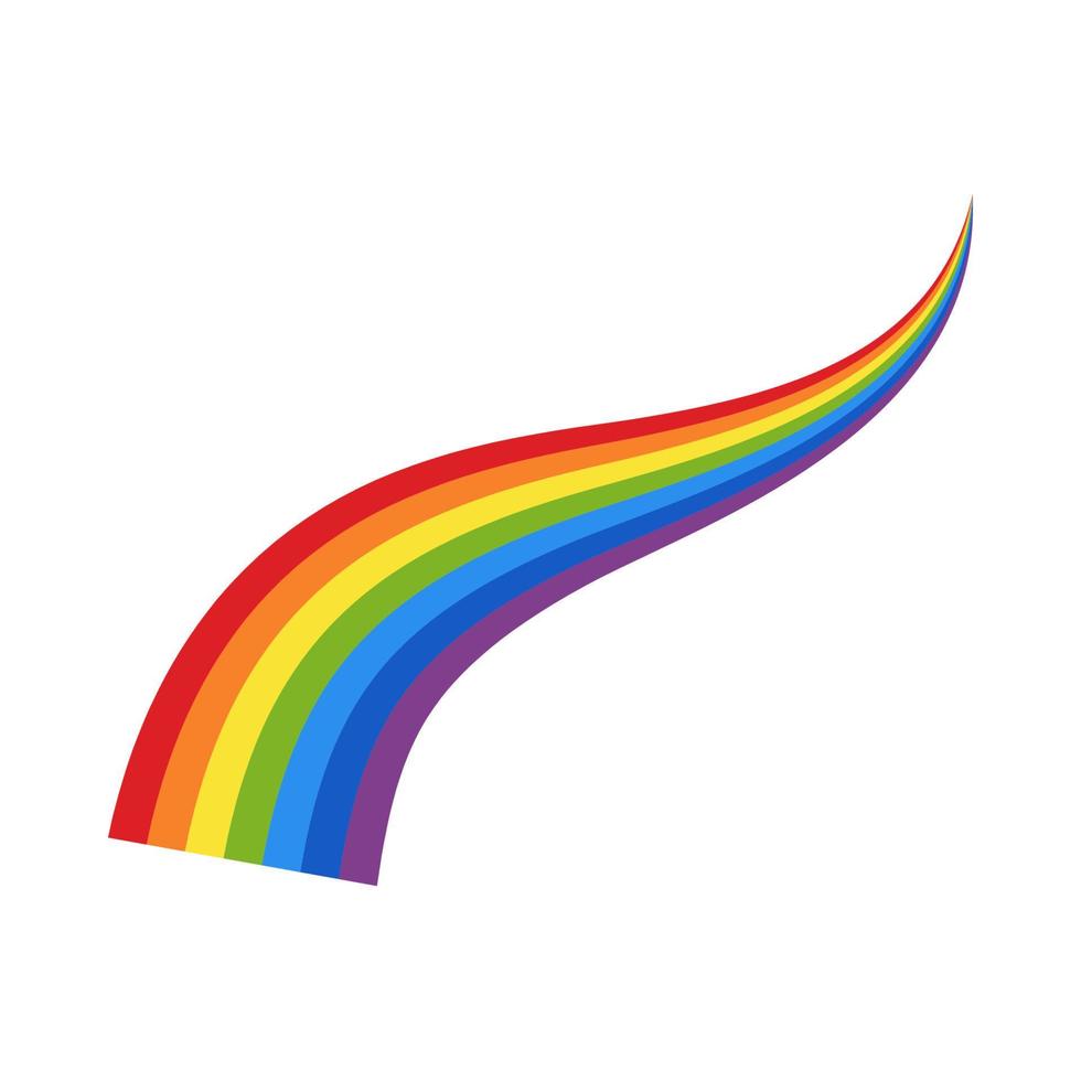 Rainbow in flat style isolated vector