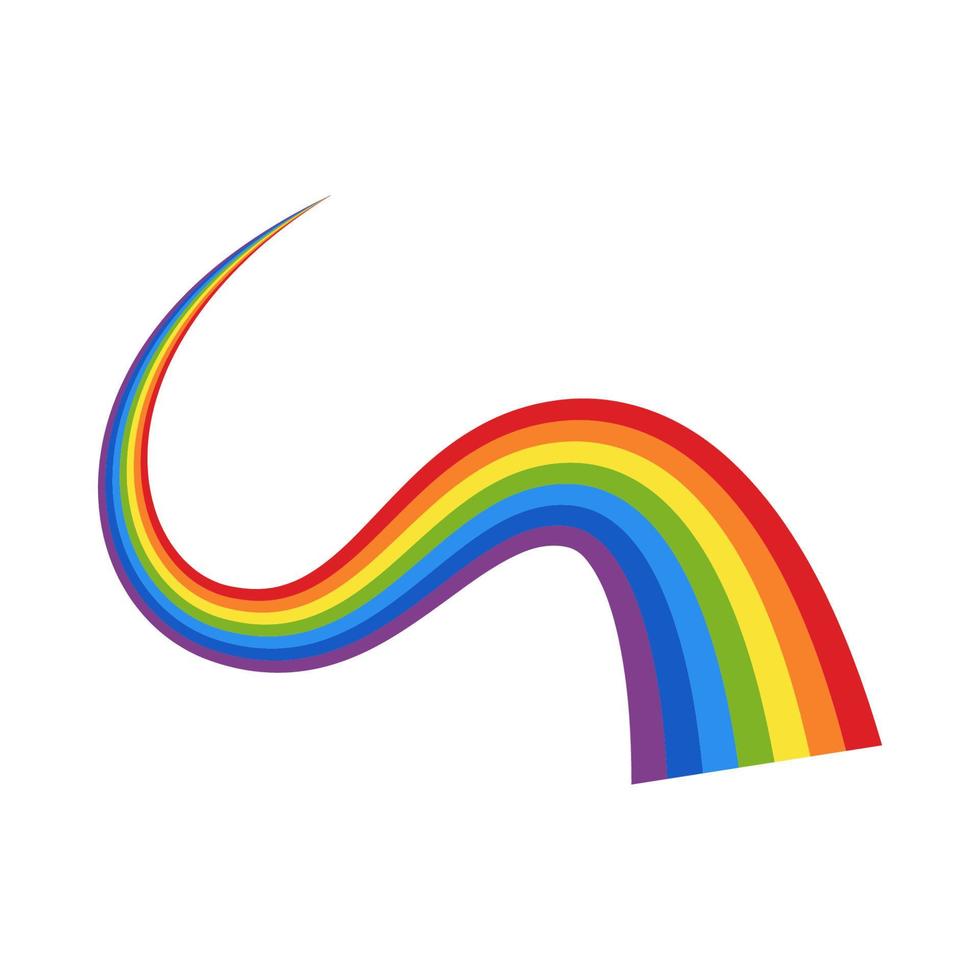Rainbow in flat style isolated vector