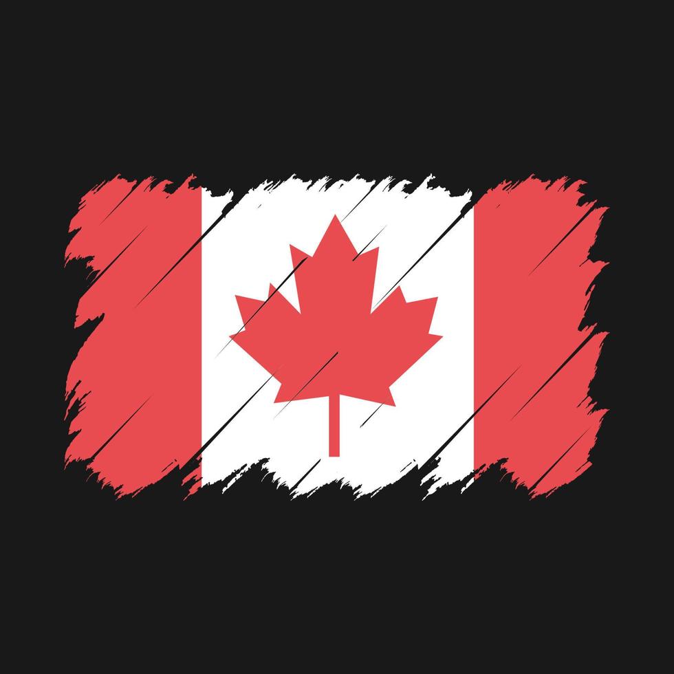 vector de pincel de bandera de canadá