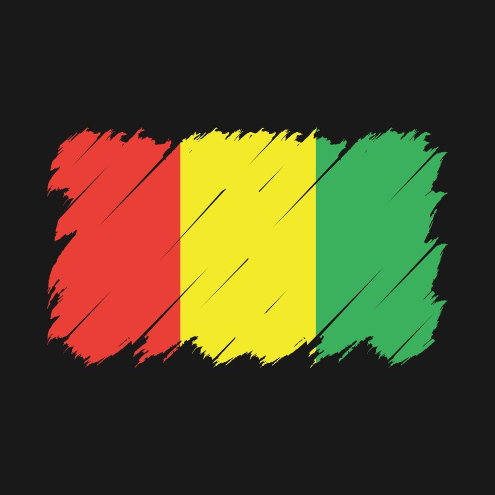 Guinea Flag Brush Vector