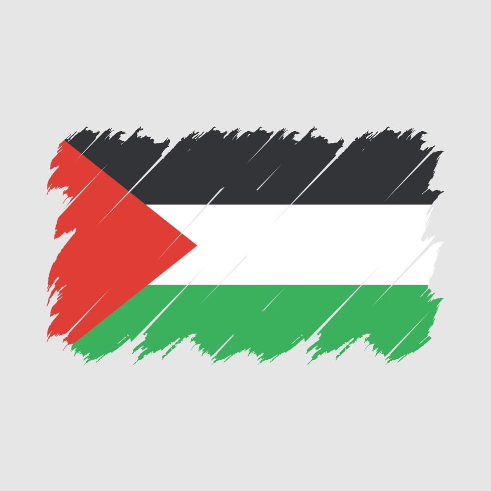 Palestine Flag Brush Vector