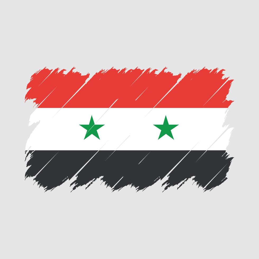 Syria Flag Brush Vector