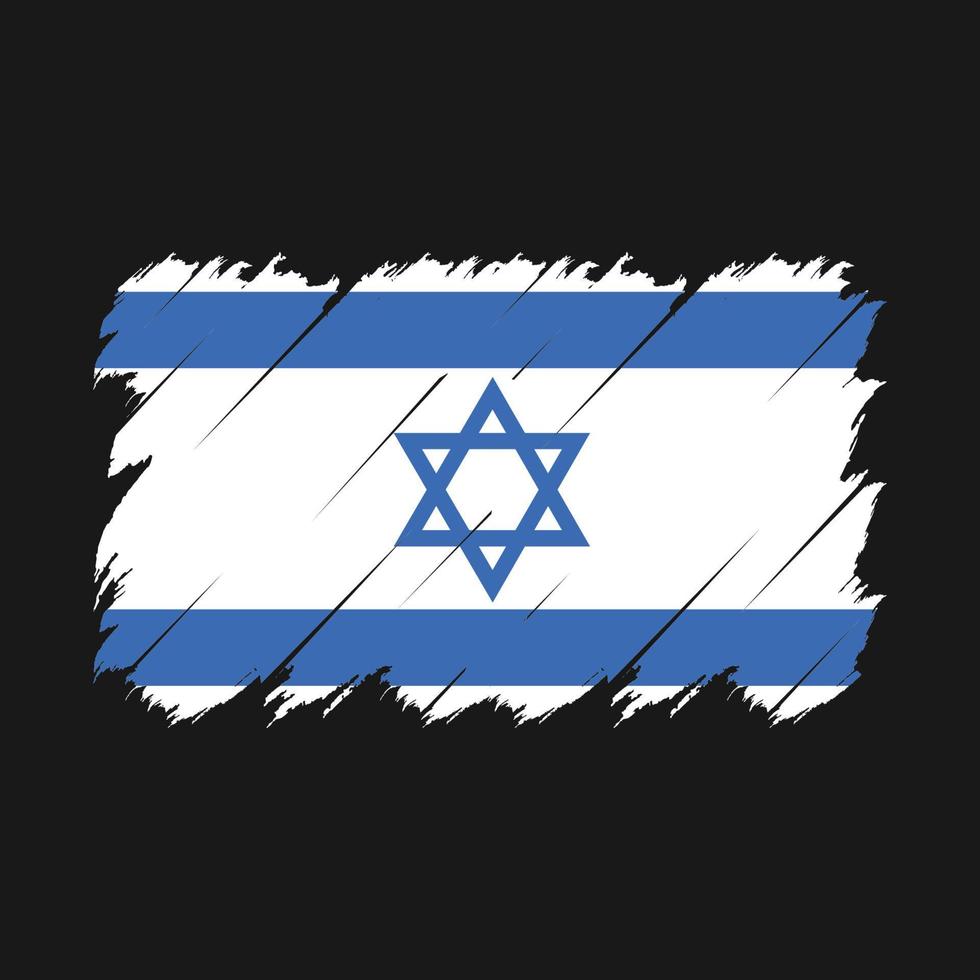 vector de pincel de bandera de israel