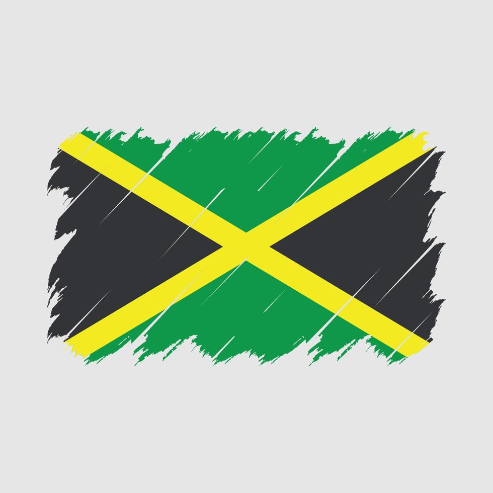 vector de pincel de bandera de jamaica