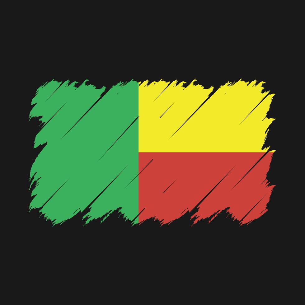 Benin Flag Brush Vector