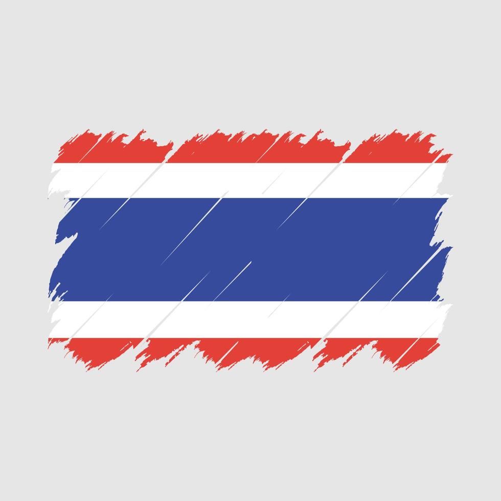 vector de pincel de bandera de tailandia