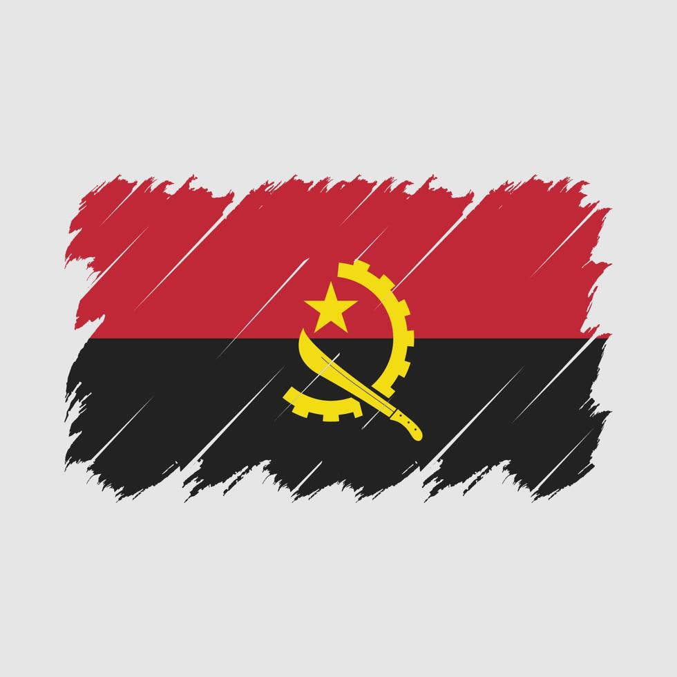 Angola Flag Brush Vector