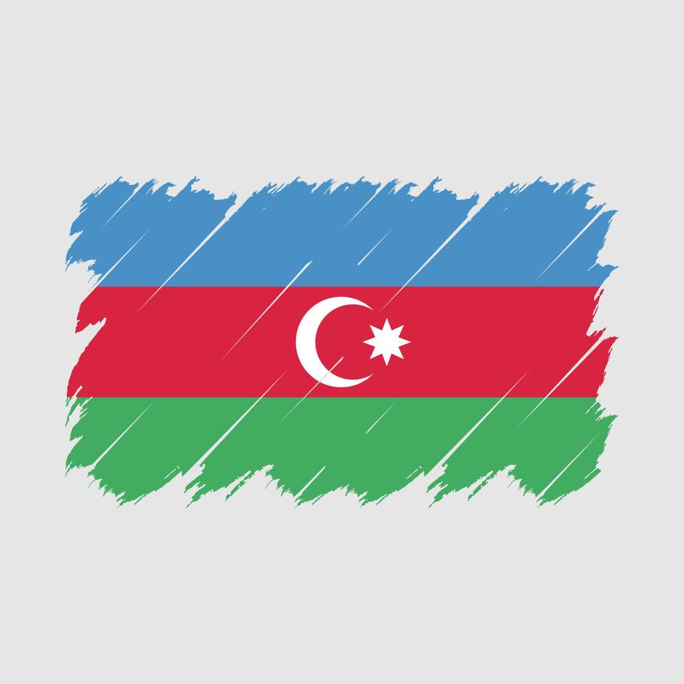 Azerbaijan Flag Brush Vector