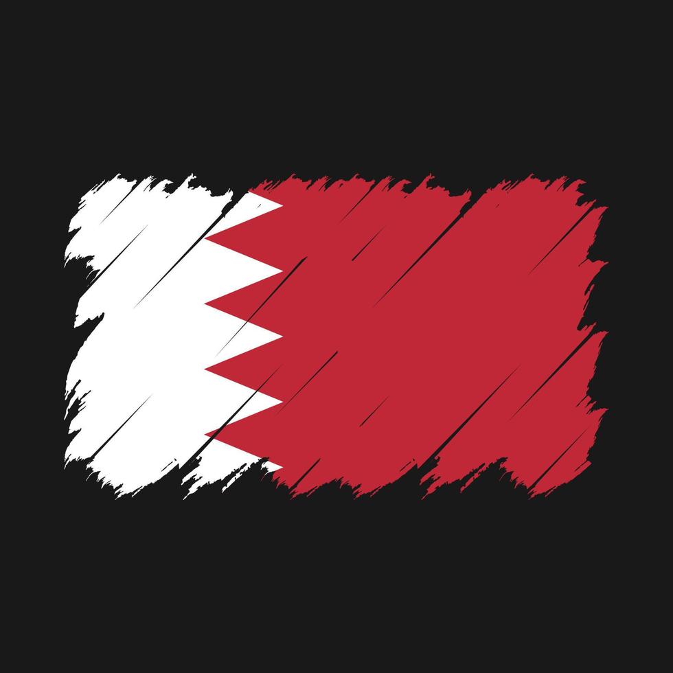 Bahrain Flag Brush Vector