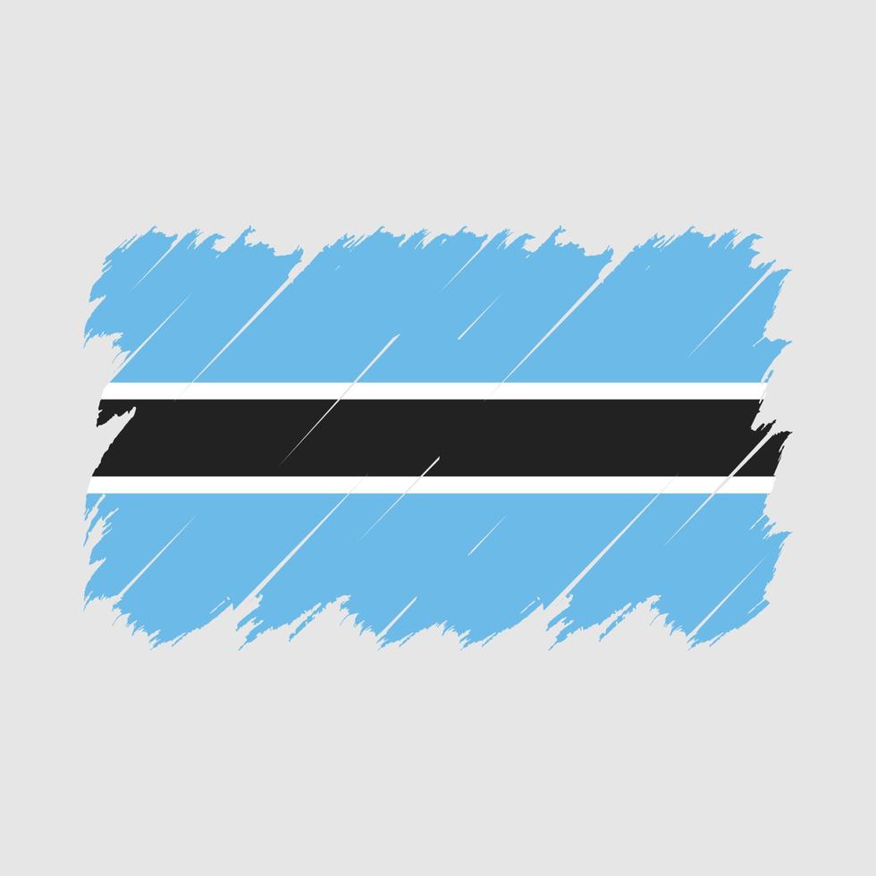 vector de pincel de bandera de botswana