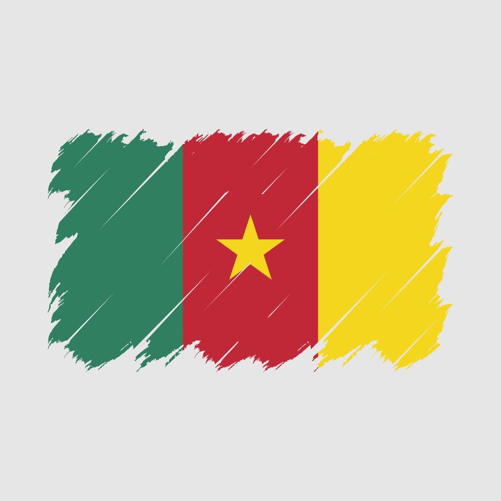 Cameroon Flag Brush Vector