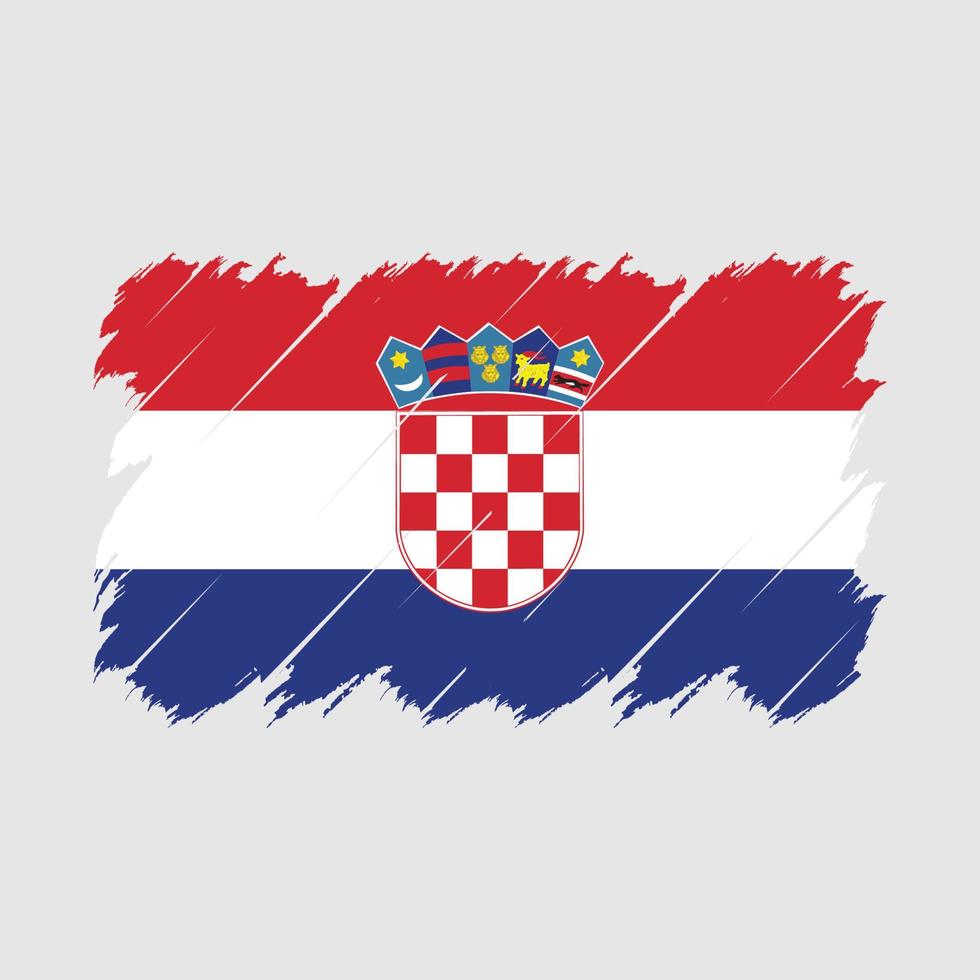 Croatia Flag Brush Vector