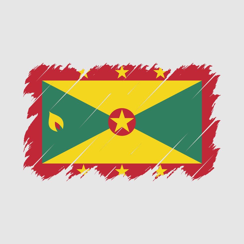 Grenada Flag Brush Vector
