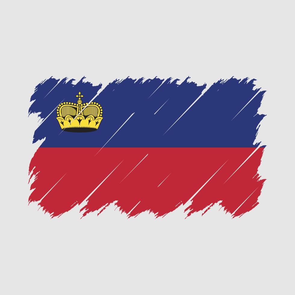 Liechtenstein Flag Brush Vector