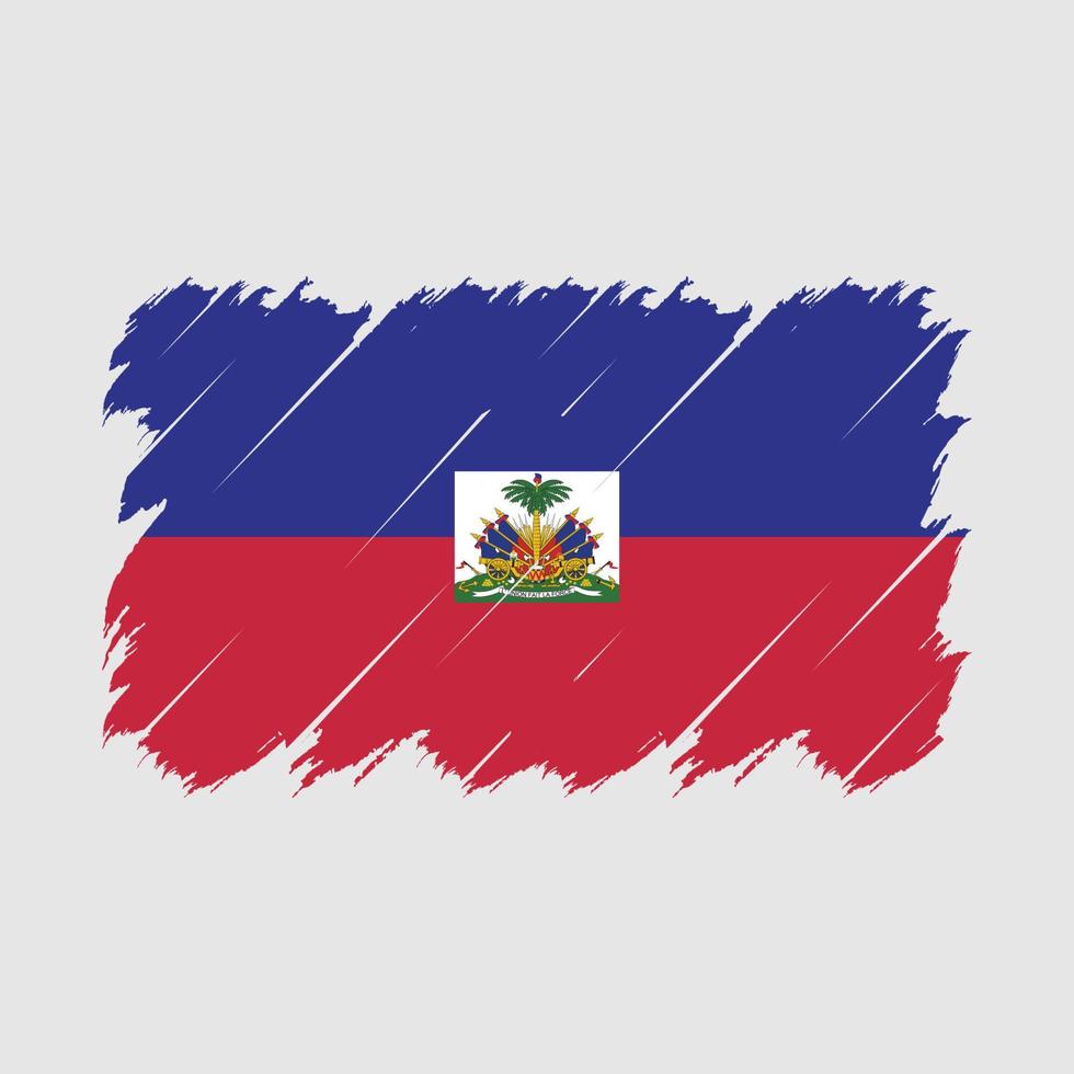 Haiti Flag Brush Vector