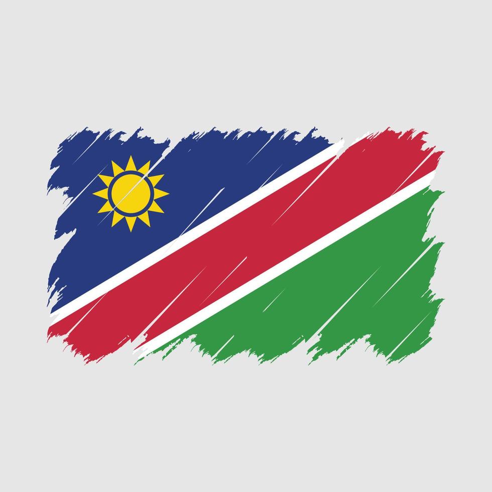 Namibia Flag Brush Vector