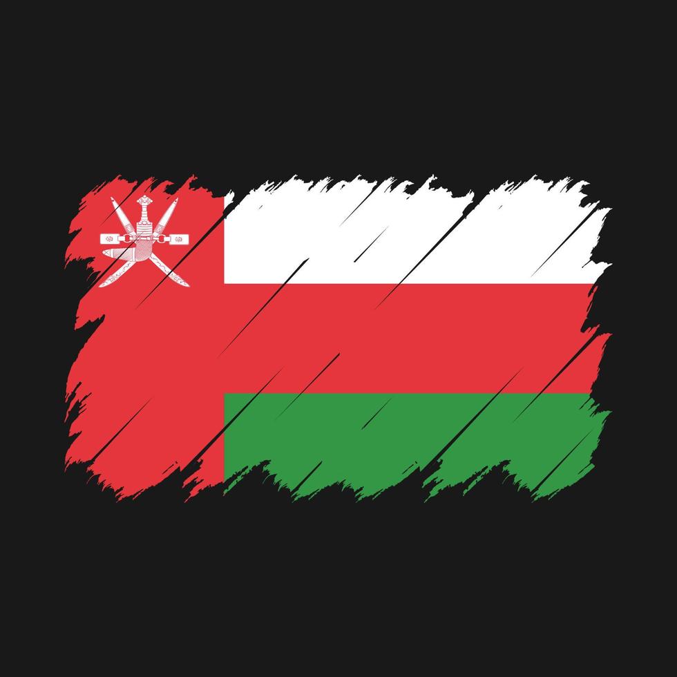 Oman Flag Brush Vector
