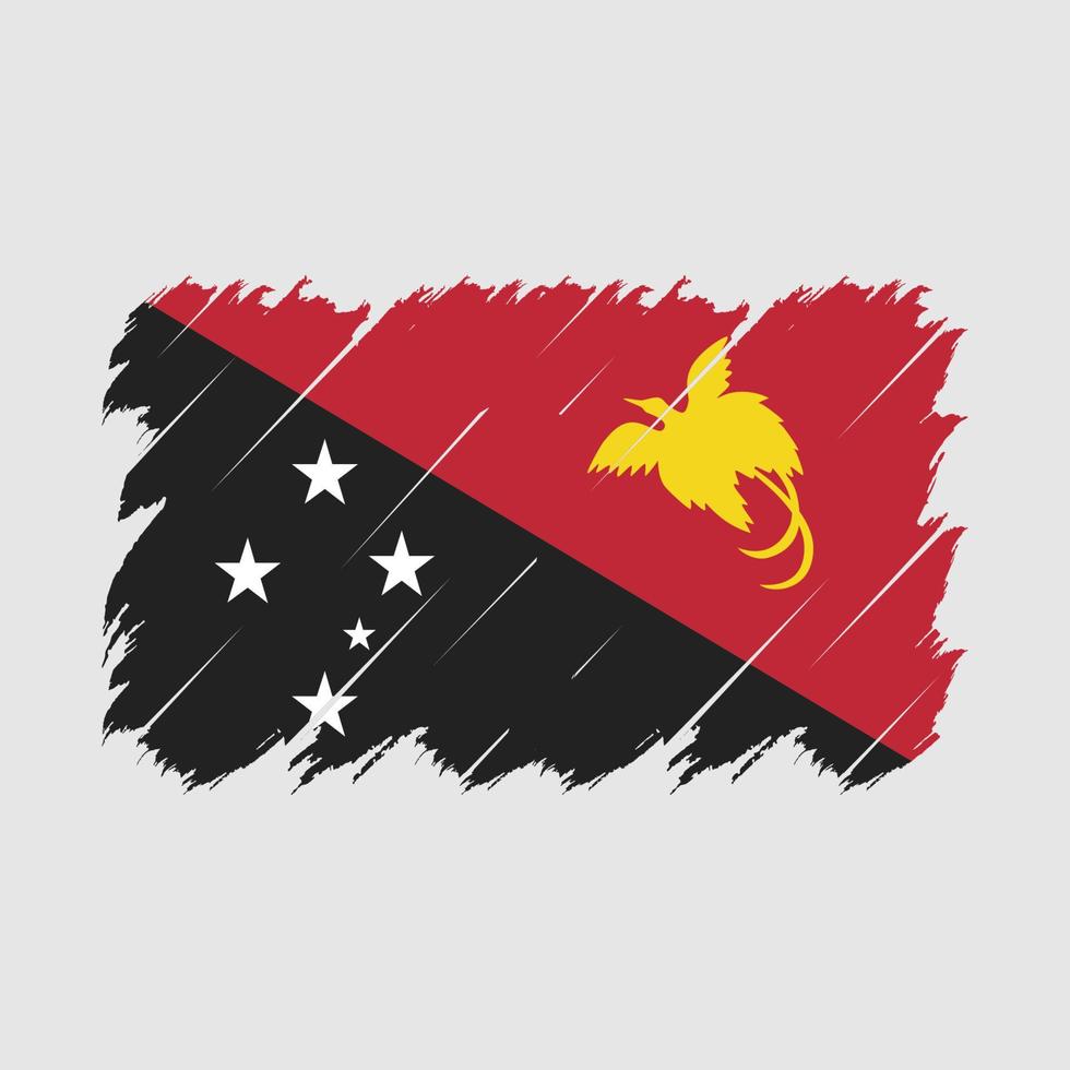 Papua Flag Brush Vector