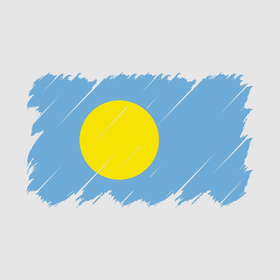 Palau Flag Brush Vector