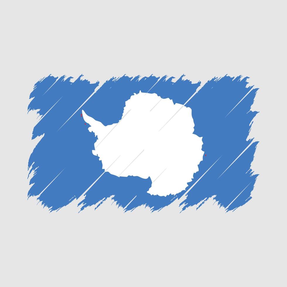 Antarctica Flag Brush Vector