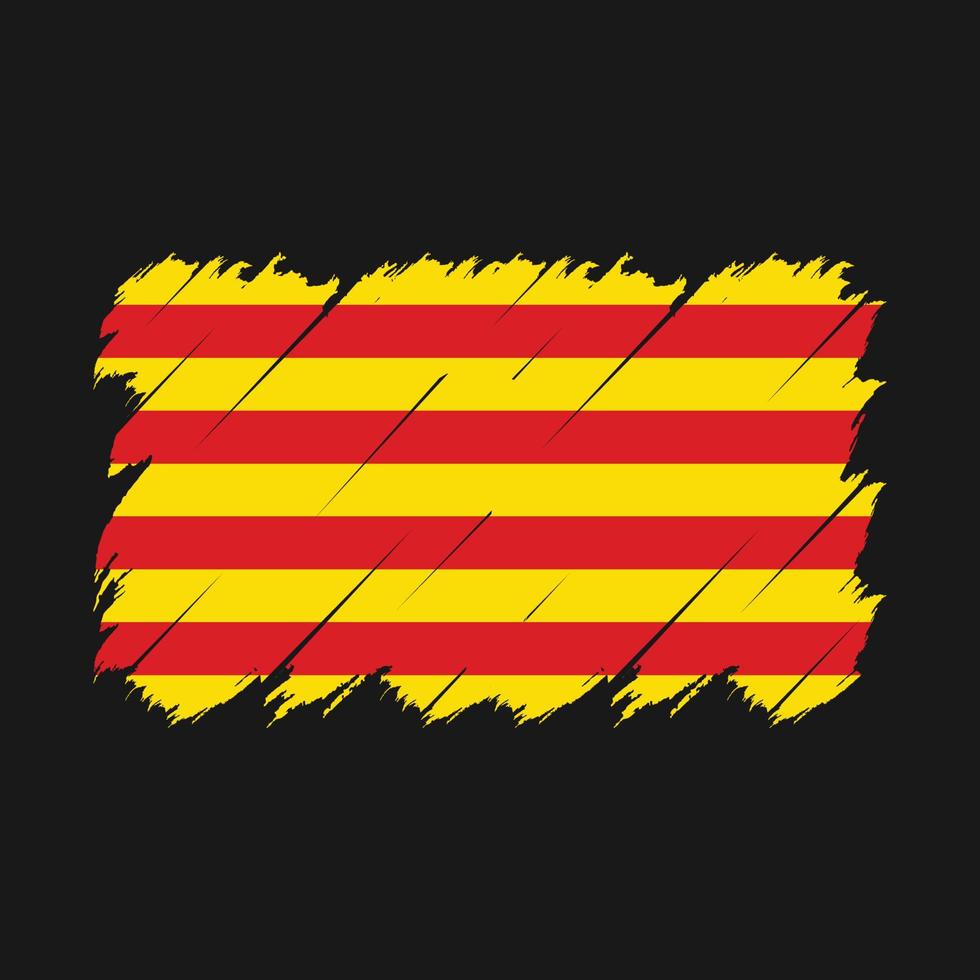 vector de pincel de bandera de cataluña