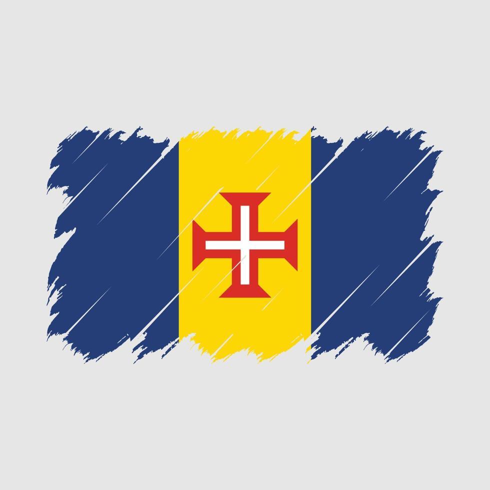 Madeira Flag Brush Vector