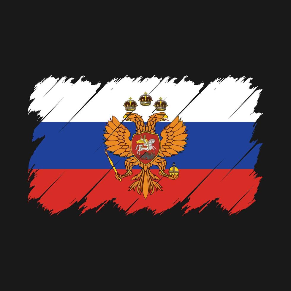 vector de pincel de bandera de rusia