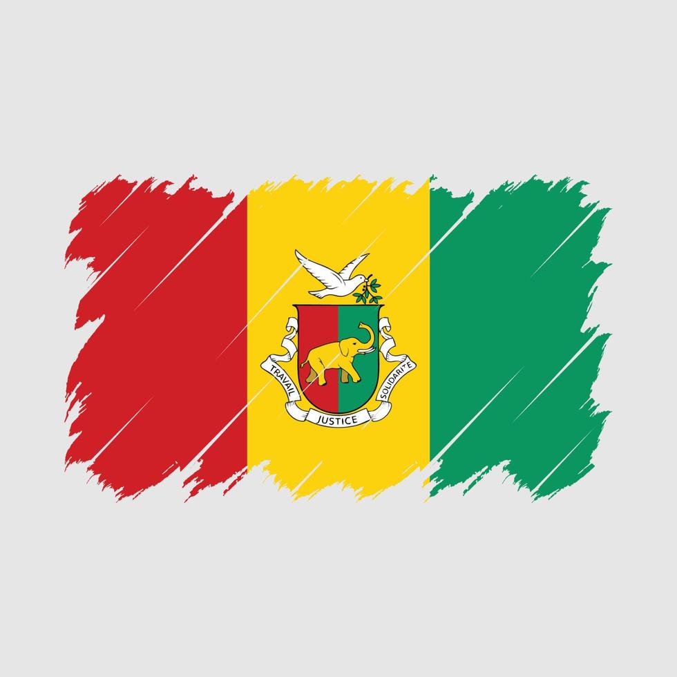 Guinea Flag Brush Vector