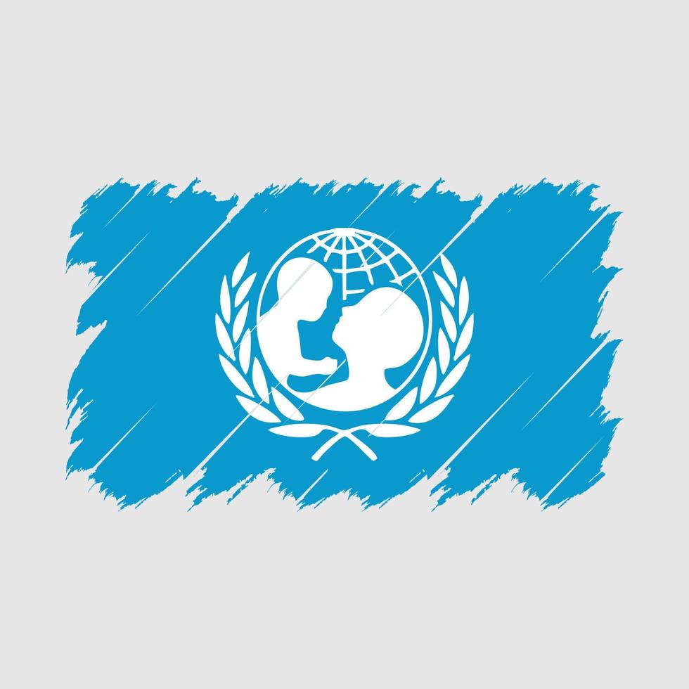 vector de pincel de bandera de unicef