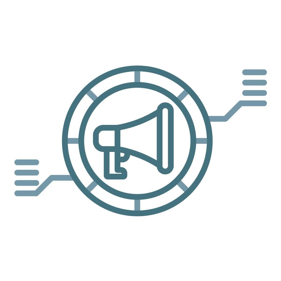 Data Segmentation Line Two Color Icon vector