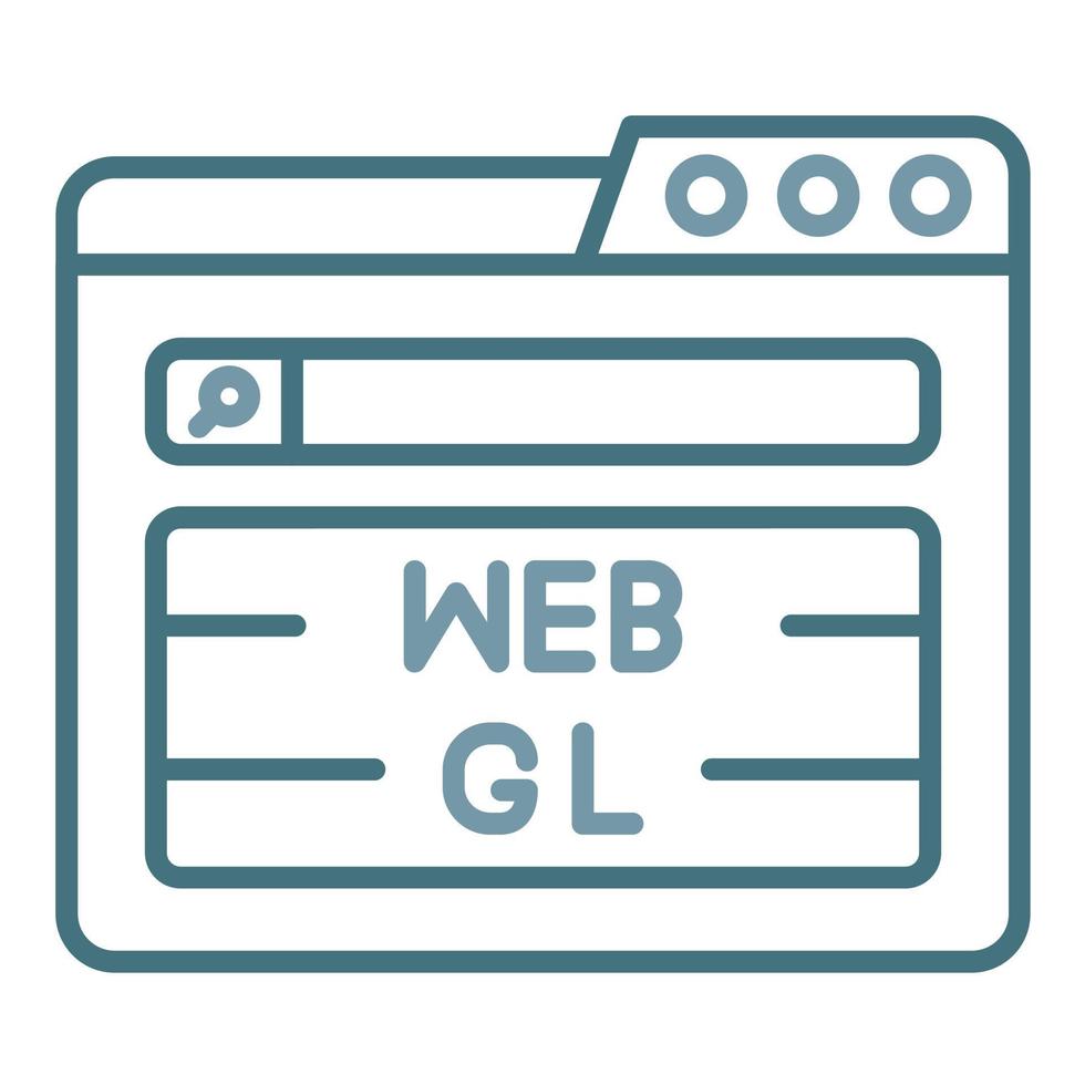 icono de dos colores de línea webgl vector
