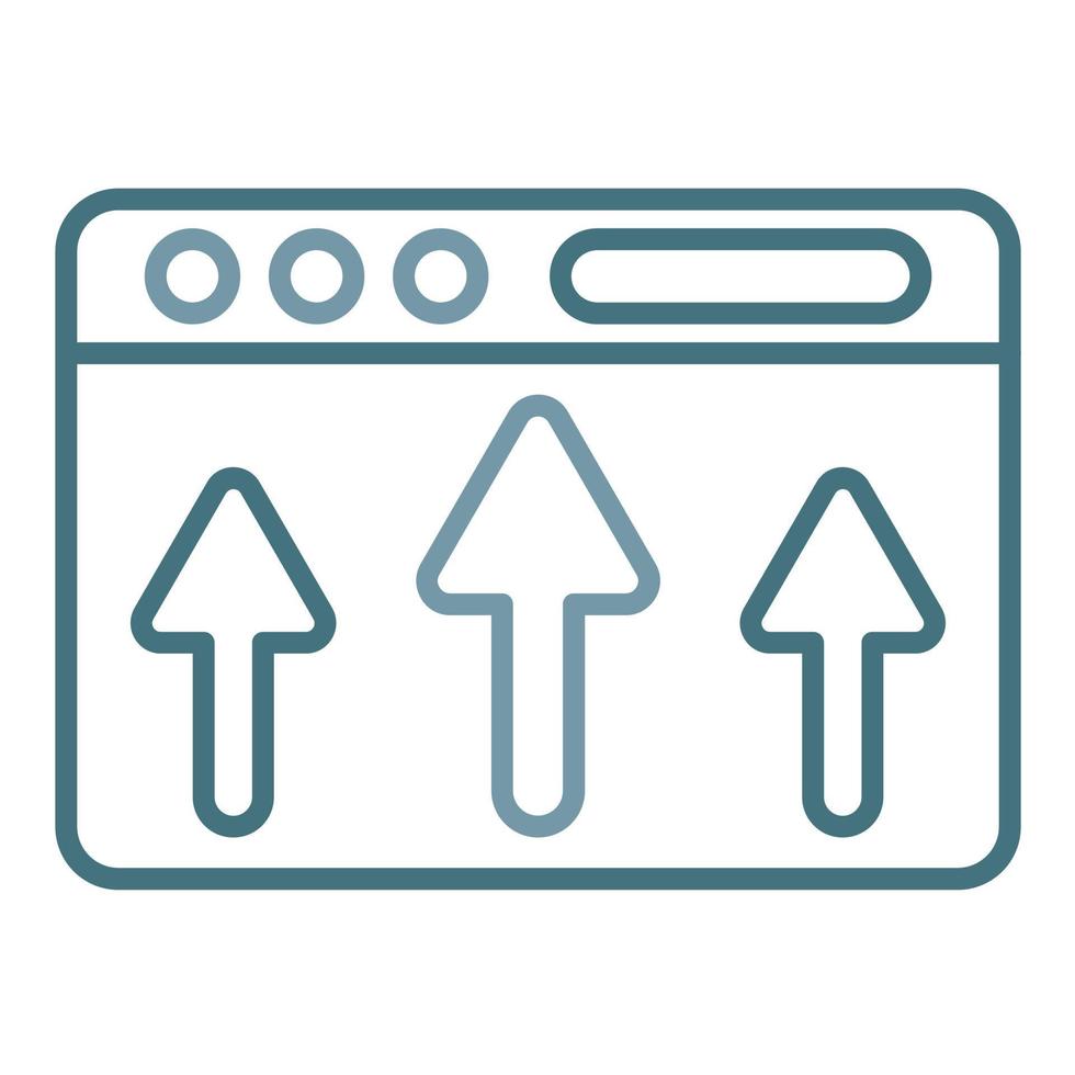 Above The Fold Line Two Color Icon vector