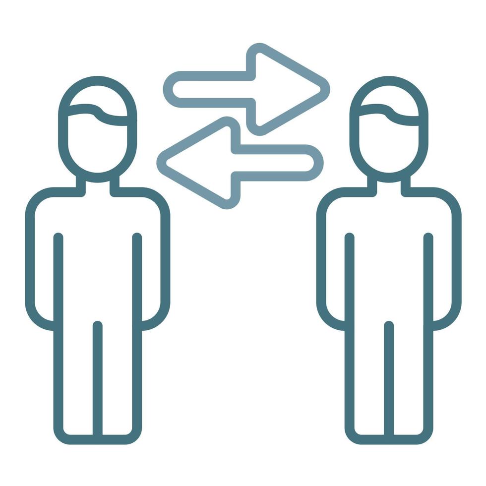 Differentiation Line Two Color Icon vector